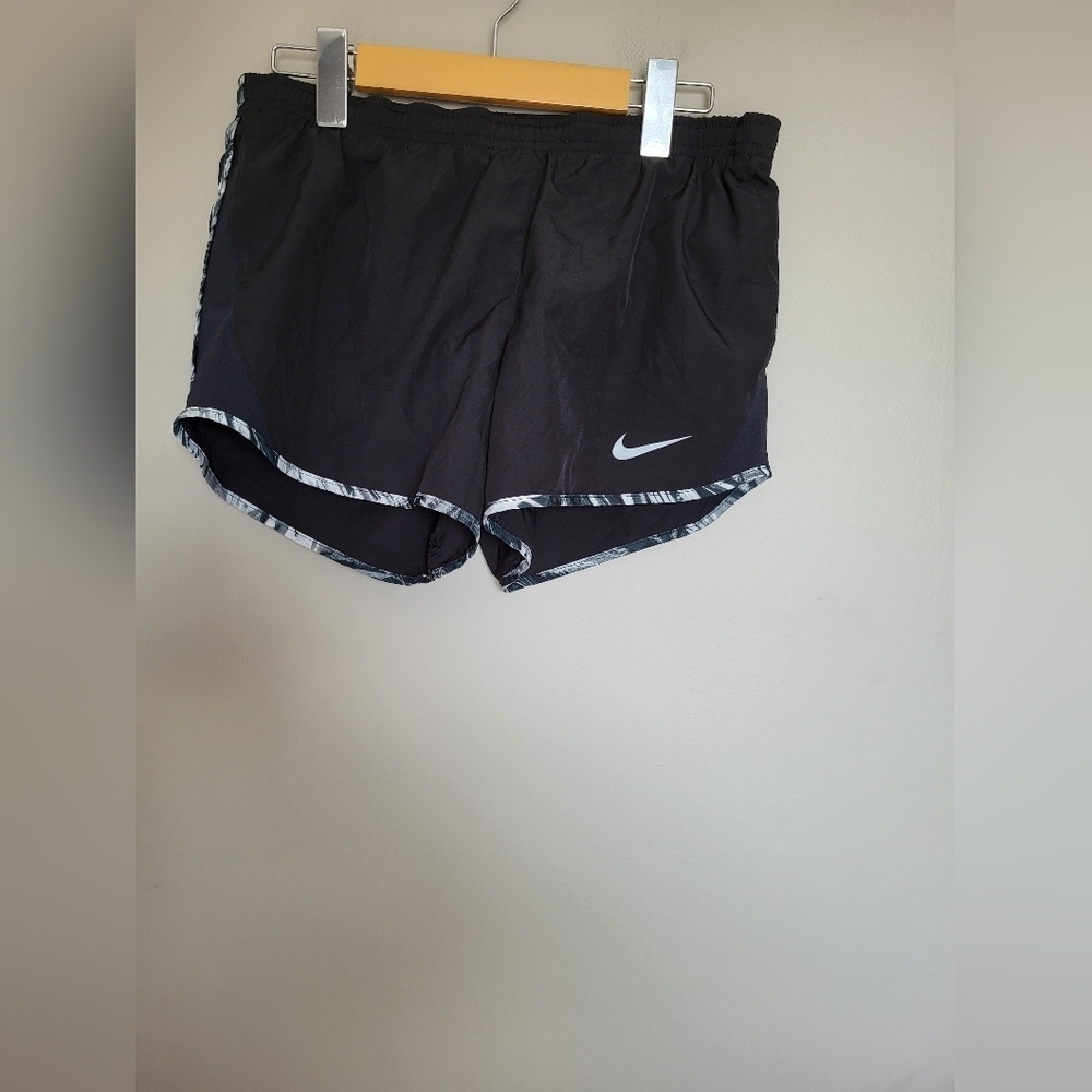 Nike Black Running Shorts with White Logo, Size Small (28)